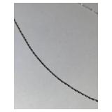 Sterling Silver Rope Chain Necklace 19.5 Inches 1.96 Grams
