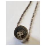 Sterling Silver Aveda Necklace 32in 18.64g Cylinder Pendant