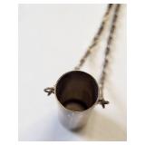 Sterling Silver Aveda Necklace 32in 18.64g Cylinder Pendant
