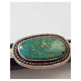 Sterling Silver Turquoise Ring Size 7, 16.38 Grams (Not Marked)