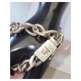 Sterling Silver 925 Bracelet 9 Inch 56.3 Grams