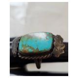 Sterling Silver Turquoise Ring Size 9 10.2g Not Marked
