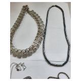 Set of 8 Assorted Costume Jewelry Necklaces with Charms and Chains