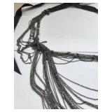 Set of 8 Assorted Costume Jewelry Necklaces with Charms and Chains