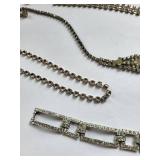 Rhinestone Jewelry Lot - Necklaces, Bracelets, and Earrings Assortment