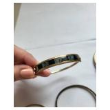Set of 6 Mexican Mother of Pearl, Abalone, and Turquoise Bracelets
