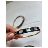 Set of 6 Mexican Mother of Pearl, Abalone, and Turquoise Bracelets