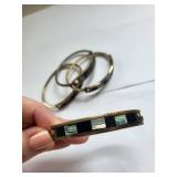 Set of 6 Mexican Mother of Pearl, Abalone, and Turquoise Bracelets