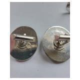 Swank Blue Enamel Cufflinks with Roman Soldier Design
