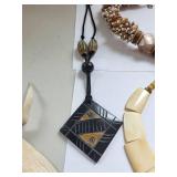 Collection of Bone and Shell Necklaces with Earrings