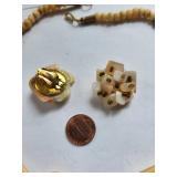 Collection of Bone and Shell Necklaces with Earrings