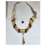 Collection of Bone and Shell Necklaces with Earrings