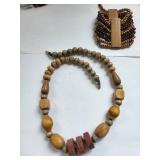 Collection of Wooden Necklaces and Bracelets Assorted Styles