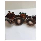 Brass and Copper Jewelry Set - Necklace, Bracelet, Earrings Assortment