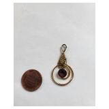 Van Dell Co 12K Gold Filled Glass Pendant