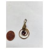 Van Dell Co 12K Gold Filled Glass Pendant