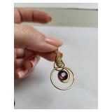 Van Dell Co 12K Gold Filled Glass Pendant
