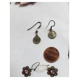 Set of 7 Pairs French Hook Earrings Assorted Styles
