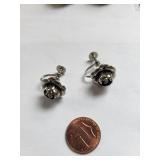 Lot of 12 Pairs of Costume Pierced Earrings Assorted Styles