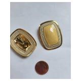 Lot of 14 Vintage Costume Jewelry Gold Tone Clip-On Earrings