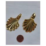 Lot of 14 Vintage Costume Jewelry Gold Tone Clip-On Earrings