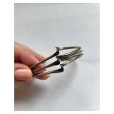 Mexican Silver .800 Cuff Bracelet 13.8g Modernist Design