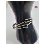 Mexican Silver .800 Cuff Bracelet 13.8g Modernist Design