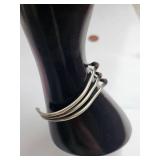 Mexican Silver .800 Cuff Bracelet 13.8g Modernist Design