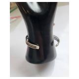 Mexican Silver .800 Cuff Bracelet 13.8g Modernist Design