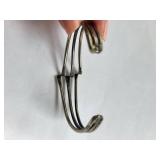 Mexican Silver .800 Cuff Bracelet 13.8g Modernist Design