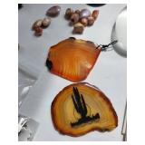Collection of Gemstone Cabochons and Jewelry Pieces including Amethyst, Lapis, Turquoise, Agate