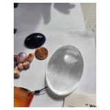 Collection of Gemstone Cabochons and Jewelry Pieces including Amethyst, Lapis, Turquoise, Agate