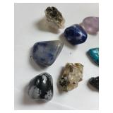 Collection of Gemstone Cabochons and Jewelry Pieces including Amethyst, Lapis, Turquoise, Agate
