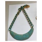 Lot of Blue Colored Costume Jewelry and Accessories