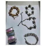 Lot of 10 Vintage Costume Jewelry Bracelets and Necklaces