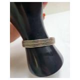 Set of 6 Silver Plated Cuff Bracelets Assorted Designs