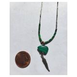 Set of 5 Gemstone Necklaces with Malachite, Turquoise, and Abalone Shell