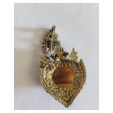 Lot of 8 Agate Brooches and Pendants Assorted Styles