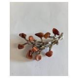 Lot of 8 Agate Brooches and Pendants Assorted Styles