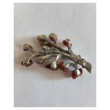 Lot of 8 Agate Brooches and Pendants Assorted Styles