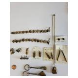 Tiger Eye Jewelry Lot Including Earrings, Bracelets, Pendant, and Key Chains