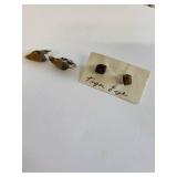 Tiger Eye Jewelry Lot Including Earrings, Bracelets, Pendant, and Key Chains