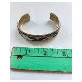 Sterling Silver Cuff Bracelet with Southwest Motif, 27.73 Grams