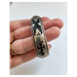 Sterling Silver Cuff Bracelet with Southwest Motif, 27.73 Grams