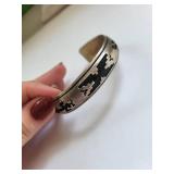 Sterling Silver Cuff Bracelet with Southwest Motif, 27.73 Grams