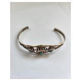 Sterling Silver Turquoise Cuff Bracelet 7.88g Unmarked