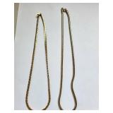 Collection of 15 Gold Tone Costume Jewelry Necklaces