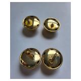 Set of 12 Gold Tone Costume Jewelry Pieces - Necklaces, Bracelets, Earrings