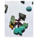 Mixed Lot of Turquoise Beads and Damaged Turquoise Jewelry Pieces