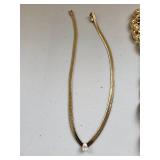 Lot of 10 Gold Tone Costume Jewelry Necklaces